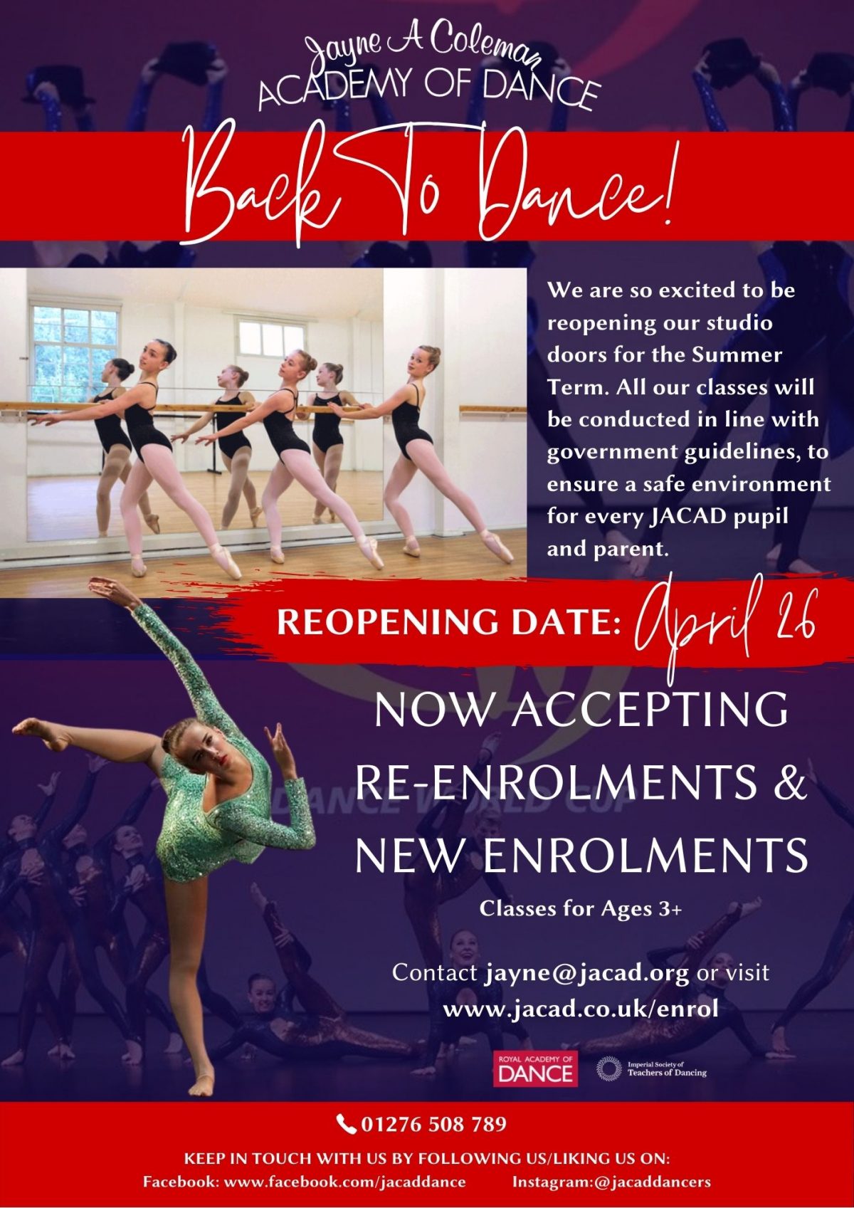 JACAD Back to Dance! Now accepting re-enrolments & enrolments – Jayne A ...